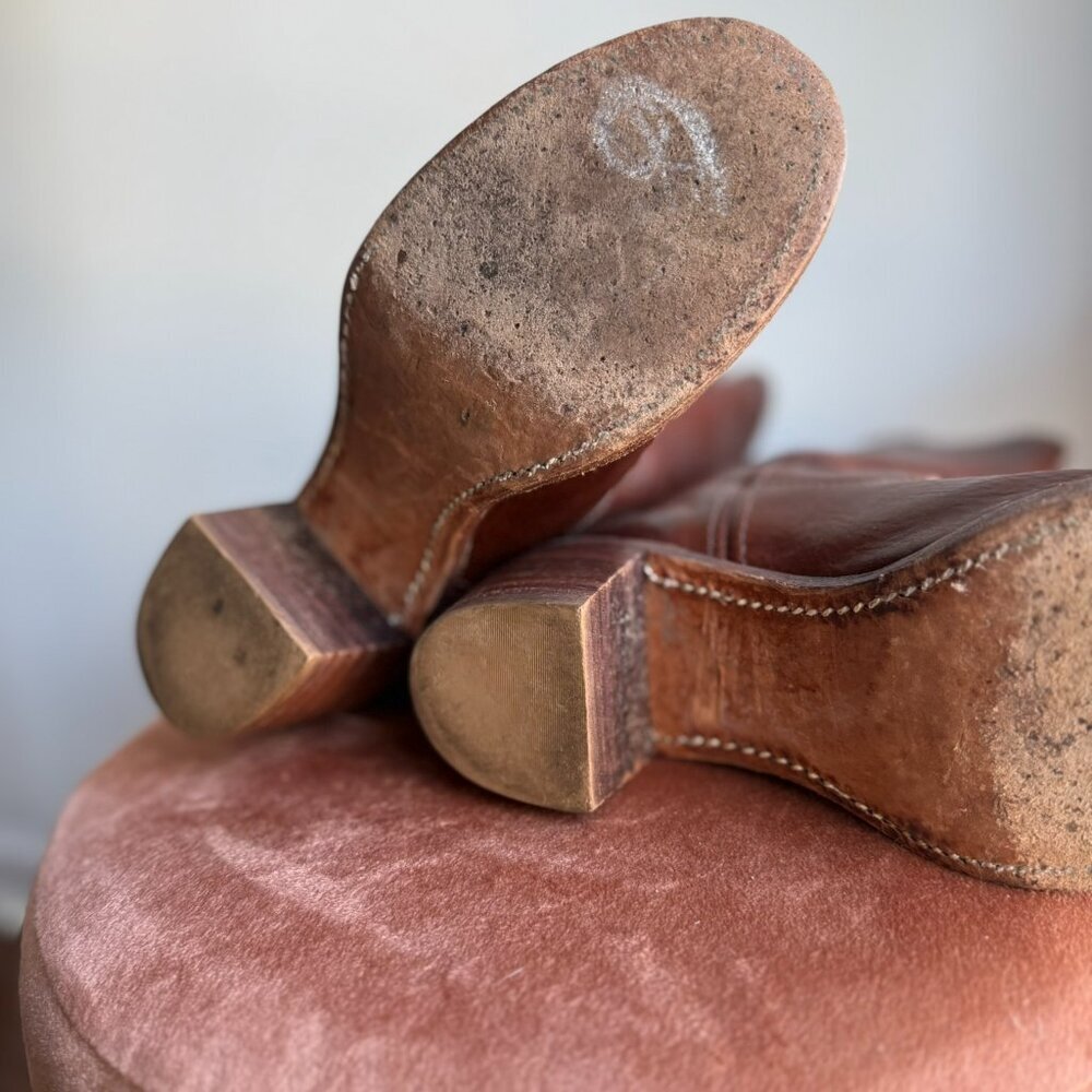 Frye - Campus 14L Tall Leather Boots Saddle - Women’s 6.5​ - Picture 12 of 15